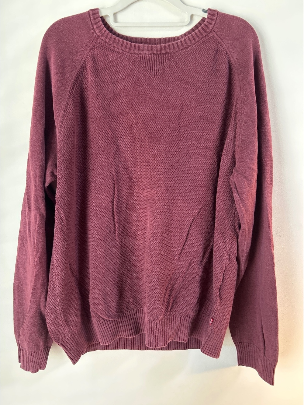 Levi's Men's Burgundy Cotton Sweater Size L